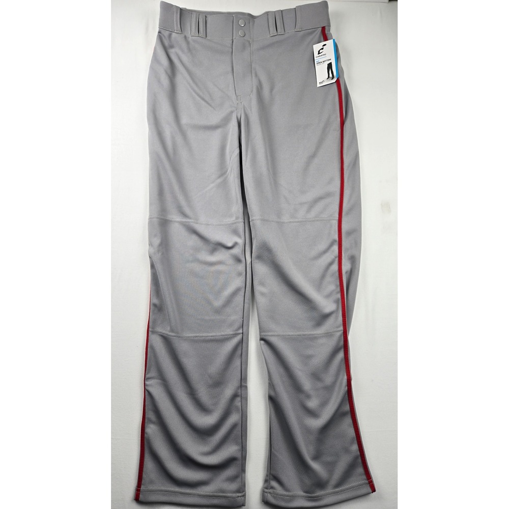 Champro MVP Series Open Bottom Baseball Pants Mens M Gray Red Stripe NWT